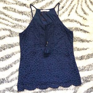 ♥️Navy Blue Lacy Blouse